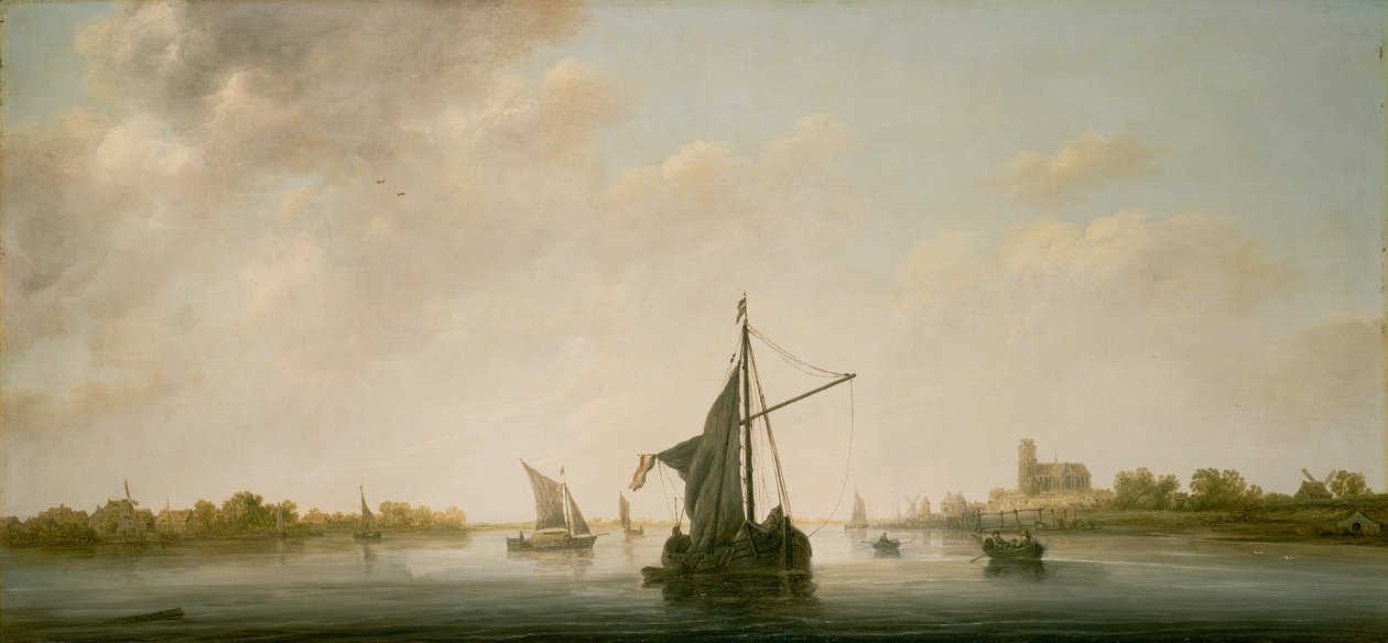 Widok na rzekę Maas w Dordrecht autorstwa Aelbert Cuyp