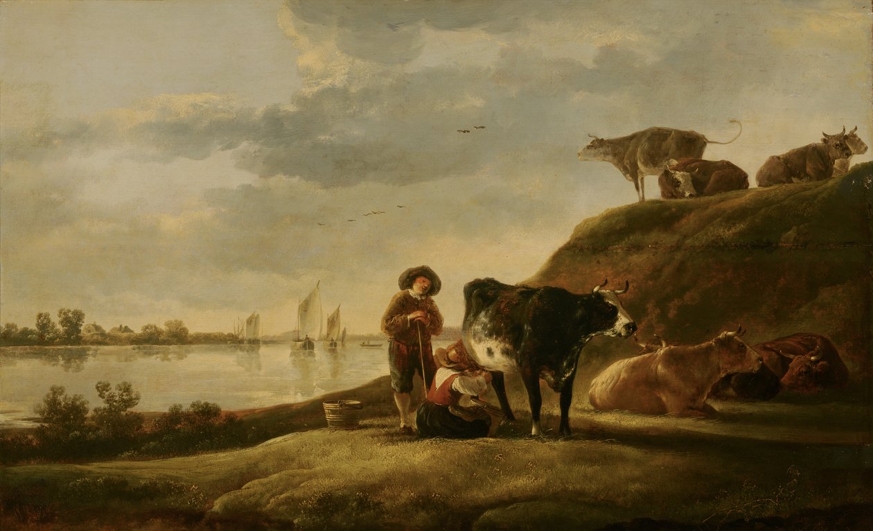 Bydło nad rzeką autorstwa Aelbert Cuyp