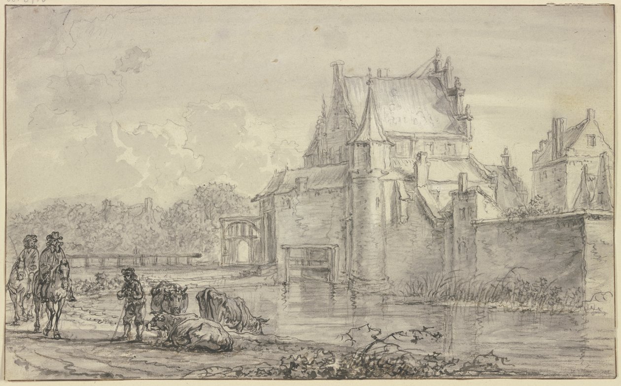 Stara Brama Delfcka w Rotterdamie autorstwa Aelbert Cuyp