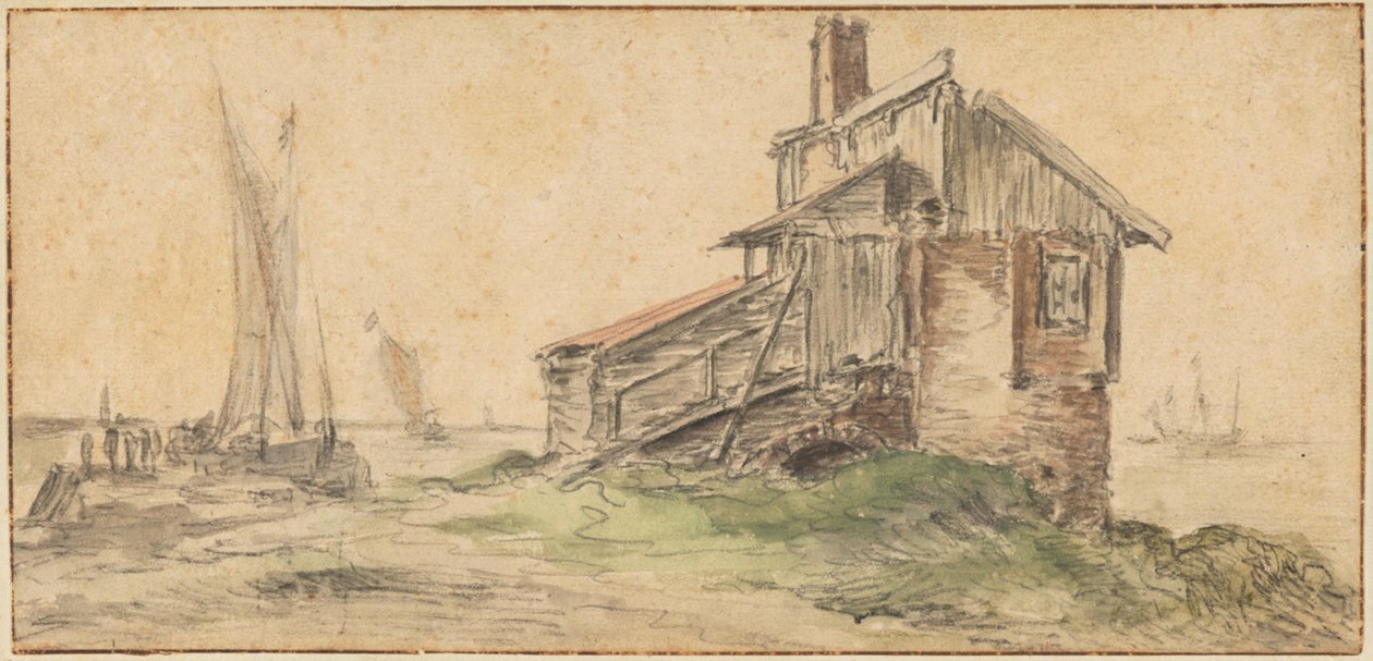 Budynek nad wodą autorstwa Aelbert Cuyp