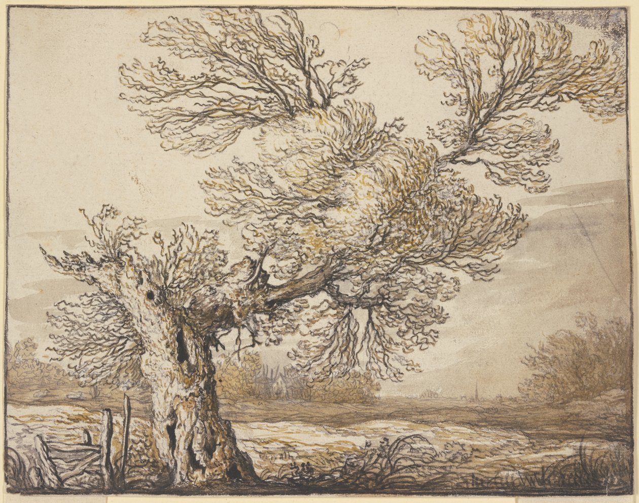 Krajobraz w pobliżu Dordrechtu autorstwa Aelbert Cuyp