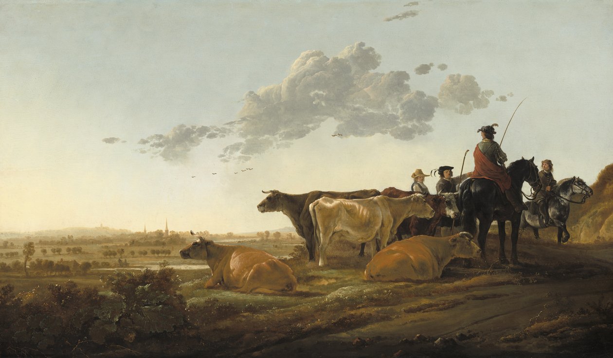 Krajobraz z pasterzami, ok. 1650-52 autorstwa Aelbert Cuyp