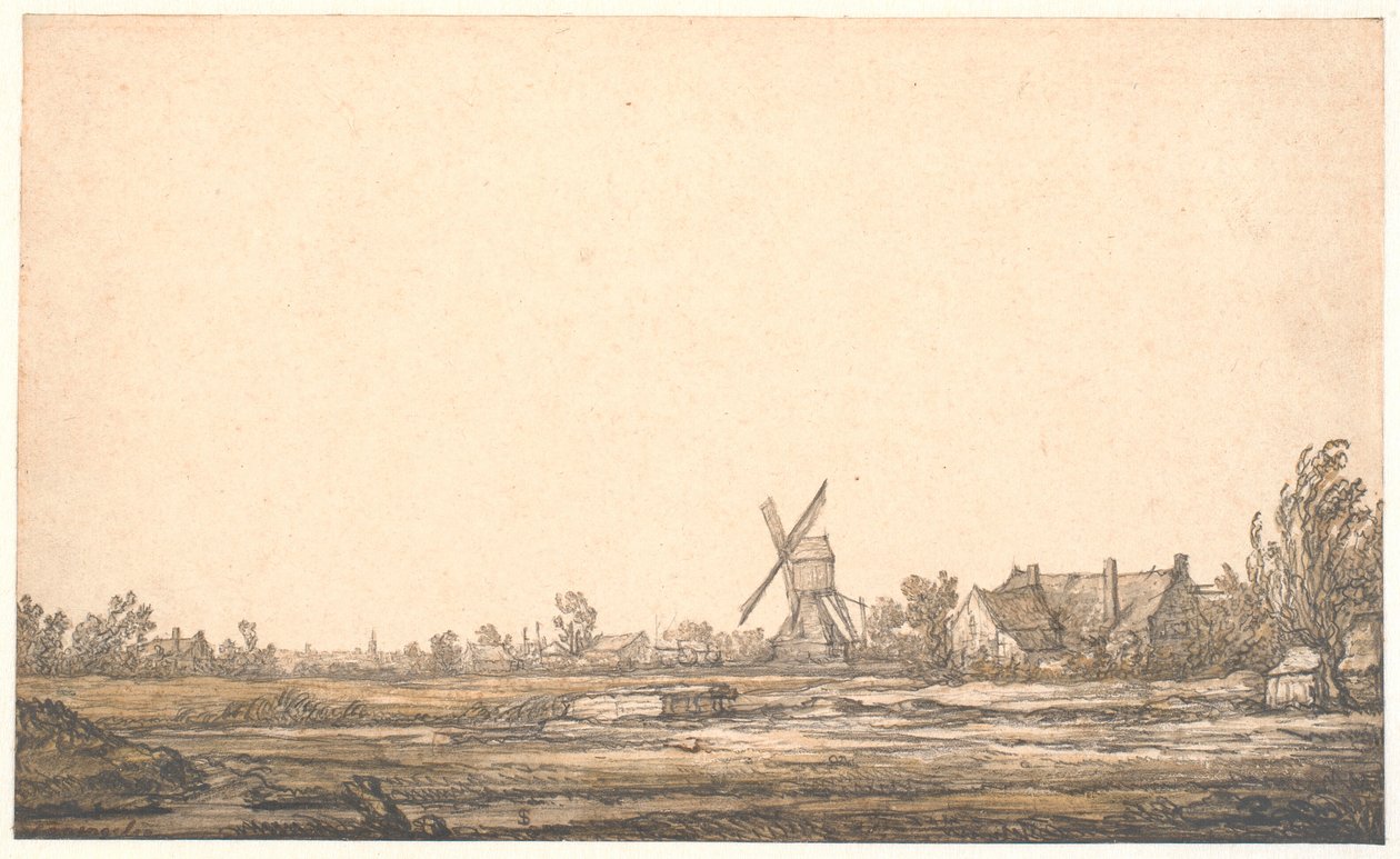 Krajobraz z młynem autorstwa Aelbert Cuyp