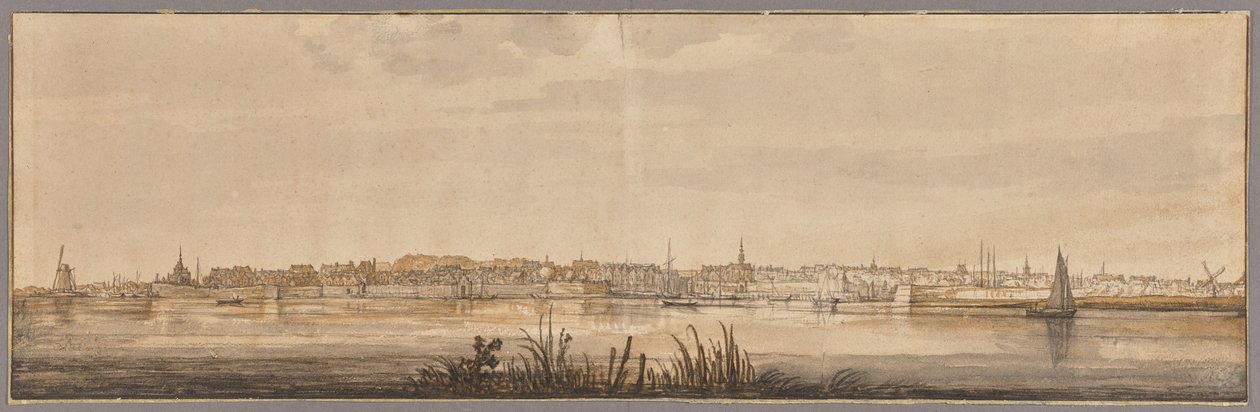 Panoramiczny widok na Dordrecht i rzekę Maas autorstwa Aelbert Cuyp