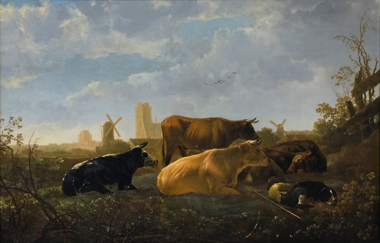 Mały Dort, ok. 1650-52 (olej na dębie) autorstwa Aelbert Cuyp