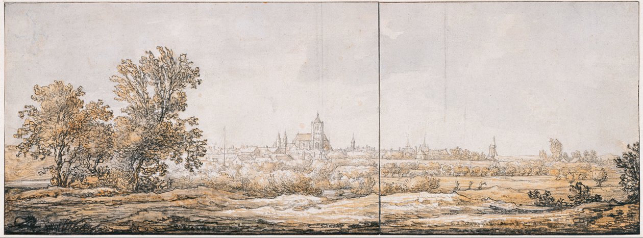 Widok na Arnhem od południa, ok. godz. 1645 autorstwa Aelbert Cuyp