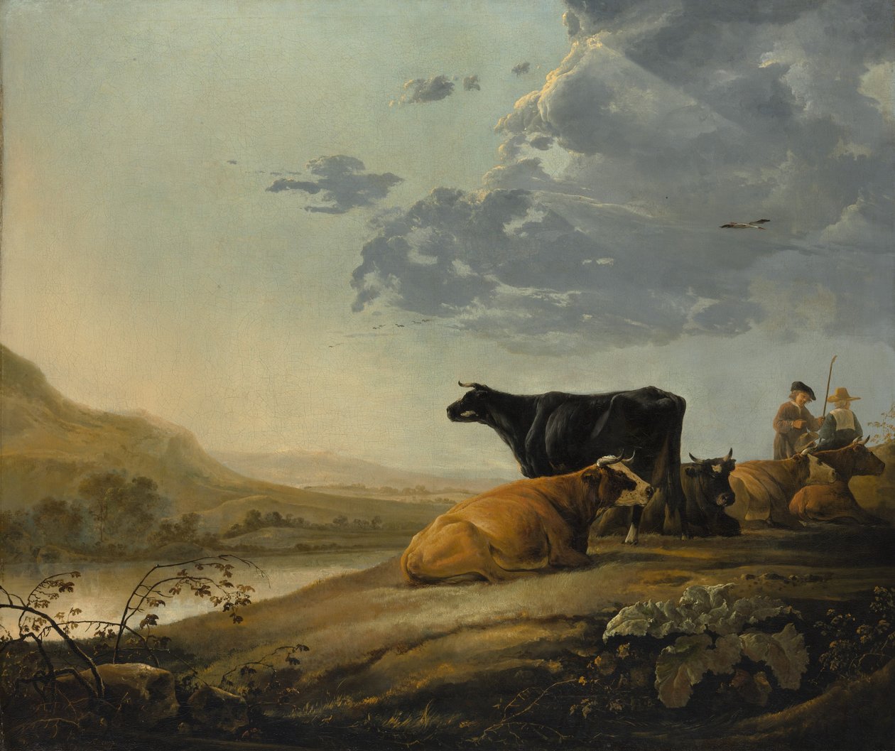 Młodzi Pasterze z Krowami, ok. 1655-60. autorstwa Aelbert Cuyp