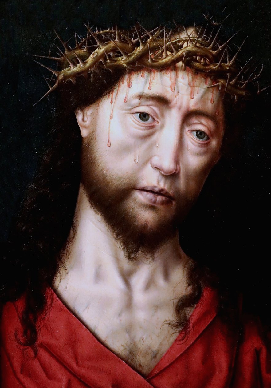 Niderlandzki: Chrystus cierniem ukoronowany / Portret Chrystusa autorstwa Aelbrecht Bouts