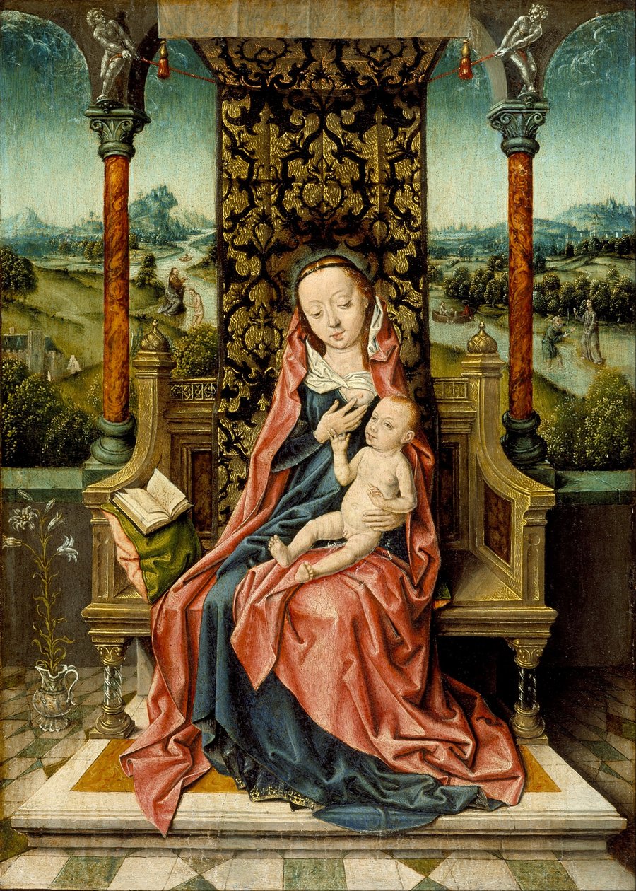 Madonna z Dzieciątkiem na tronie autorstwa Aelbrecht Bouts
