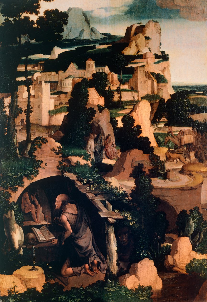 Św. Hieronim Penitent, kopia, Albert Bouts (ok. 1452-1549) autorstwa Aelbrecht Bouts
