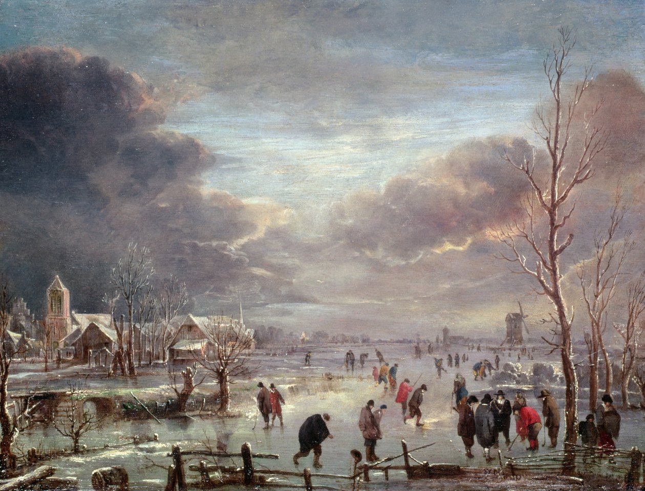 Krajobraz zimą autorstwa Aert van der Neer