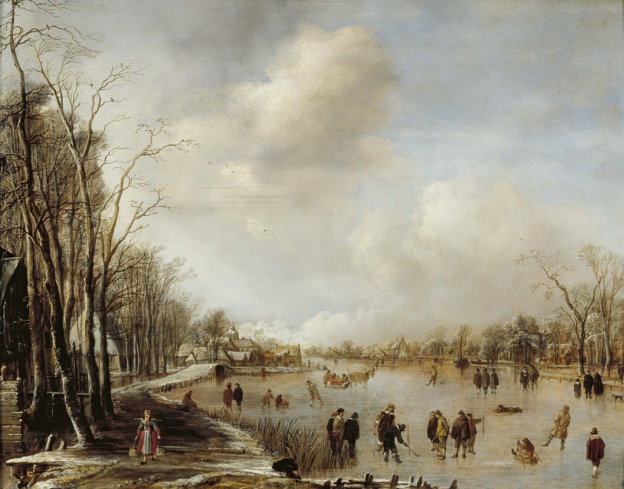 Pejzaż zimowy, 1645 autorstwa Aert van der Neer