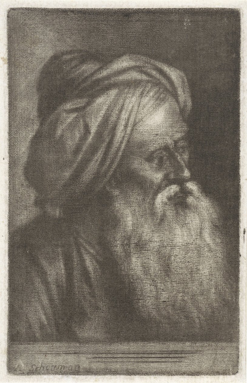 Popiersie mężczyzny w turbanie autorstwa Aert Schouman
