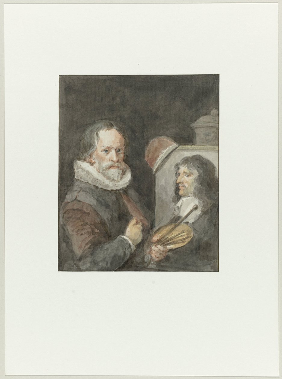 Portret Michiela van Mierevelta, zaś Jakuba Willemsza. Farby Delff autorstwa Aert Schouman