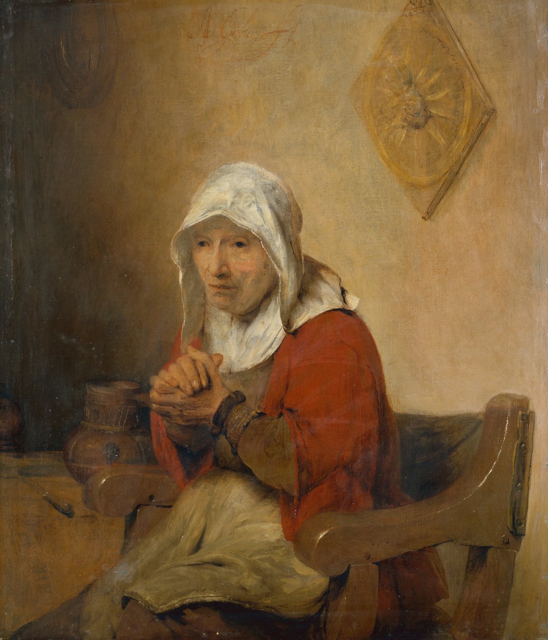 Grace Before Meat (olej na płótnie) autorstwa Aernt de Gelder