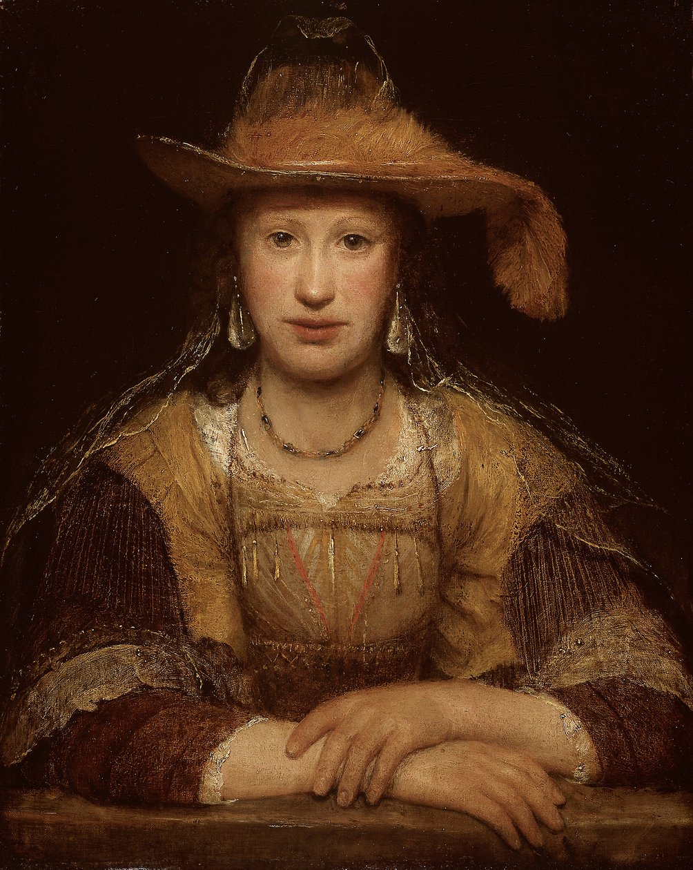 Portret młodej kobiety, ok. 1690 (olej na płótnie) autorstwa Aernt de Gelder