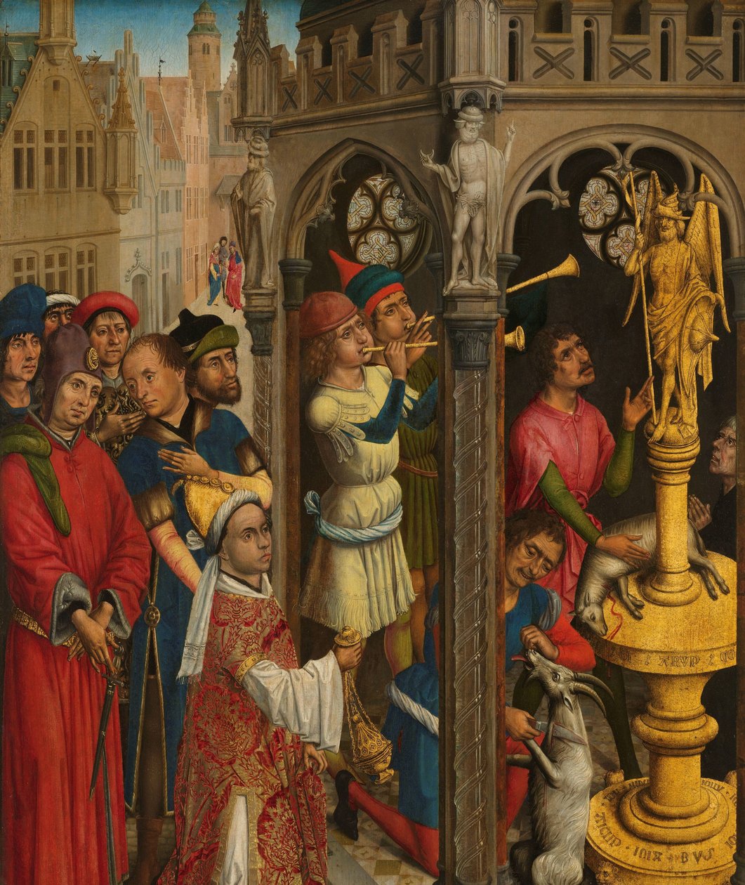 Augustyn poświęca się bożkowi Manichejczyków (?) autorstwa Aert van den Bossche (attributed to)