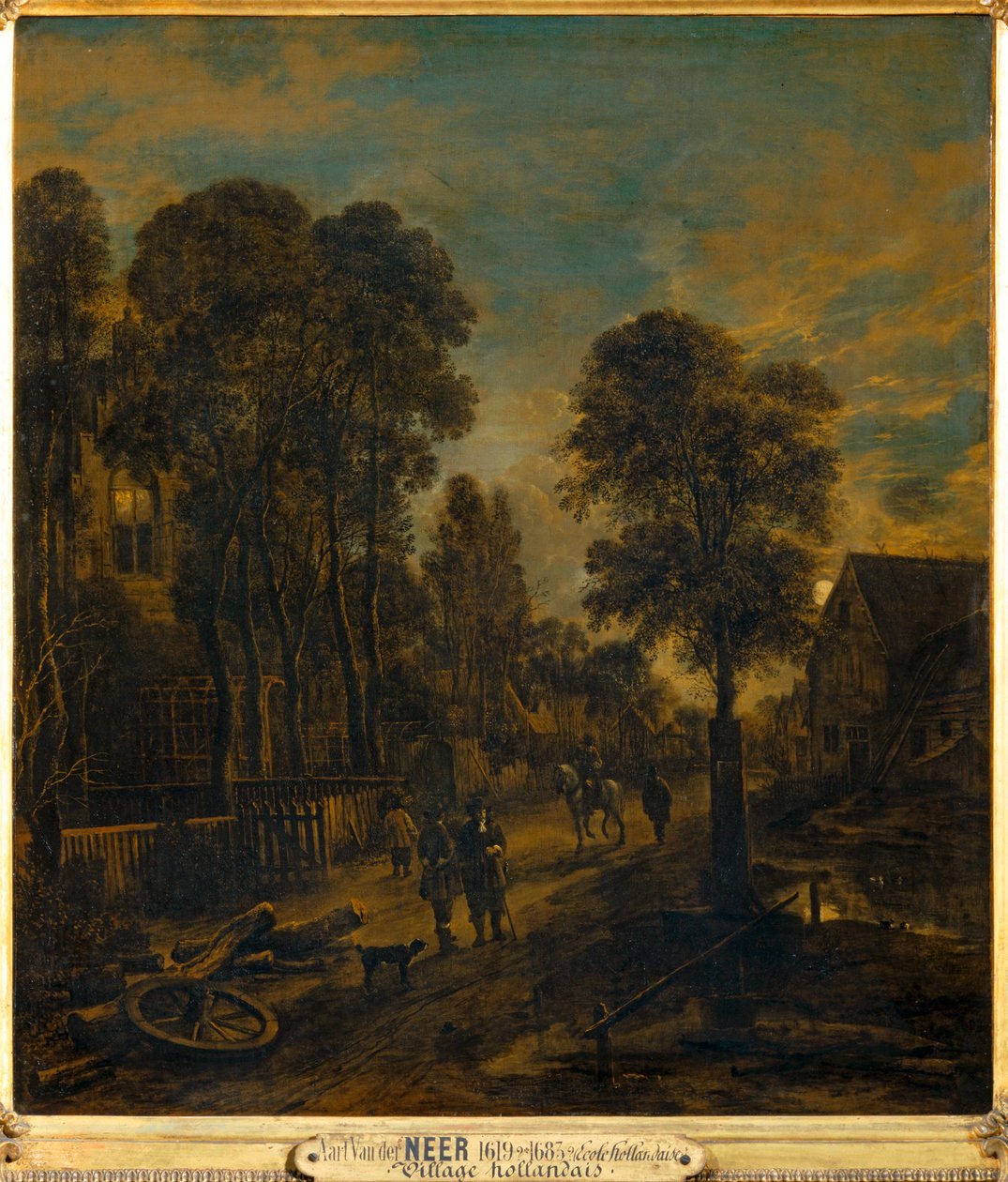 Wioska przecięta drogą ... autorstwa Aert van der (after) Neer