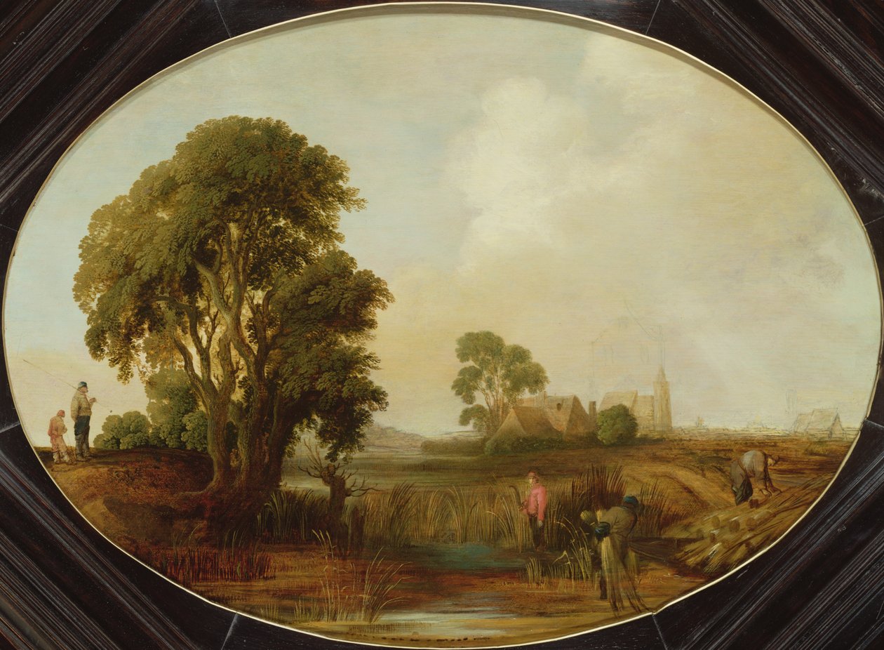 Pejzaż z Trzciniakami, XVII w. autorstwa Aert van der Neer