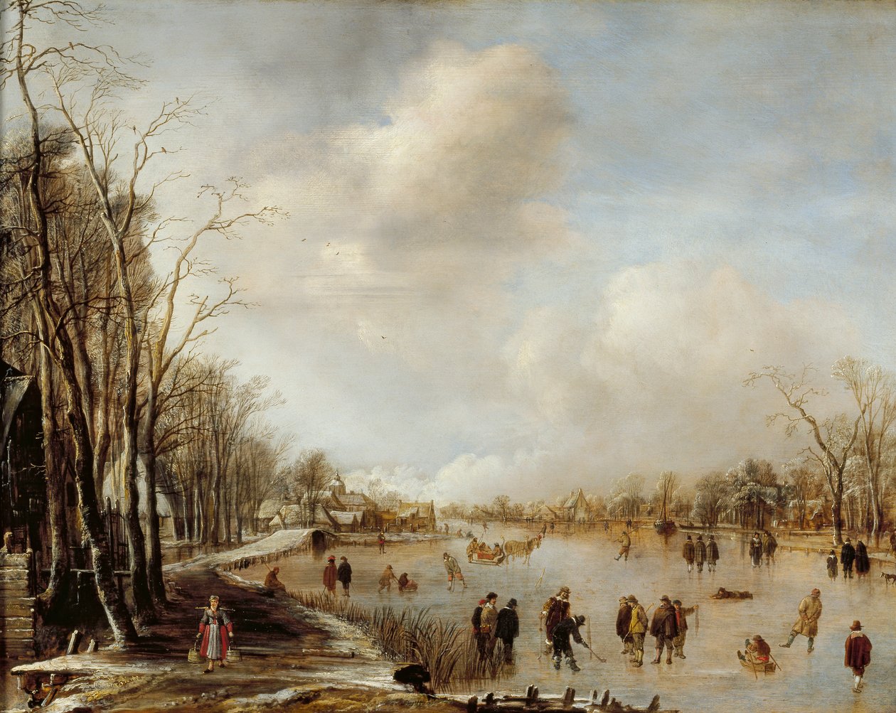 Pejzaż zimowy, 1645 autorstwa Aert van der Neer