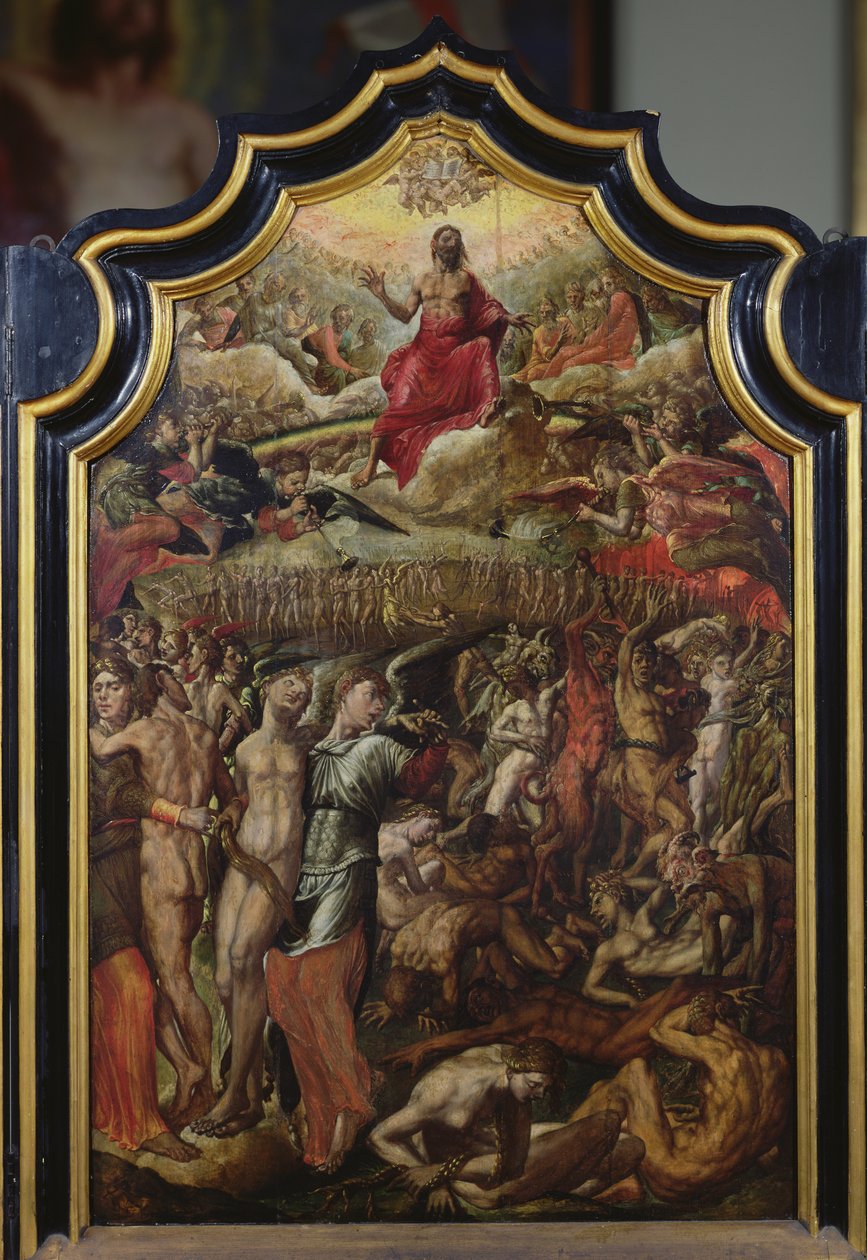 Sąd Ostateczny, środkowa tablica tryptyku, 1555 autorstwa Aertgen Claesz van Leyden