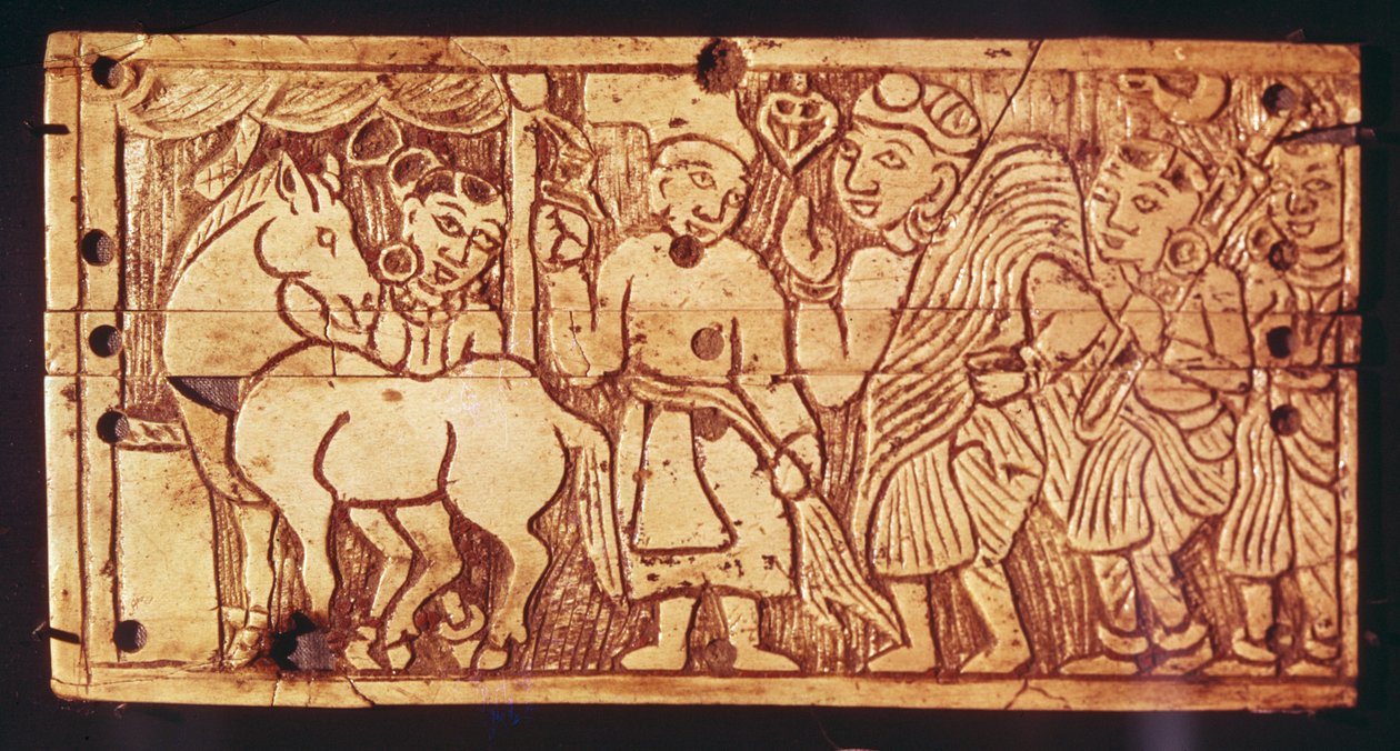 Historia Mangala-asva króla Benares, z Begram autorstwa Afghan School
