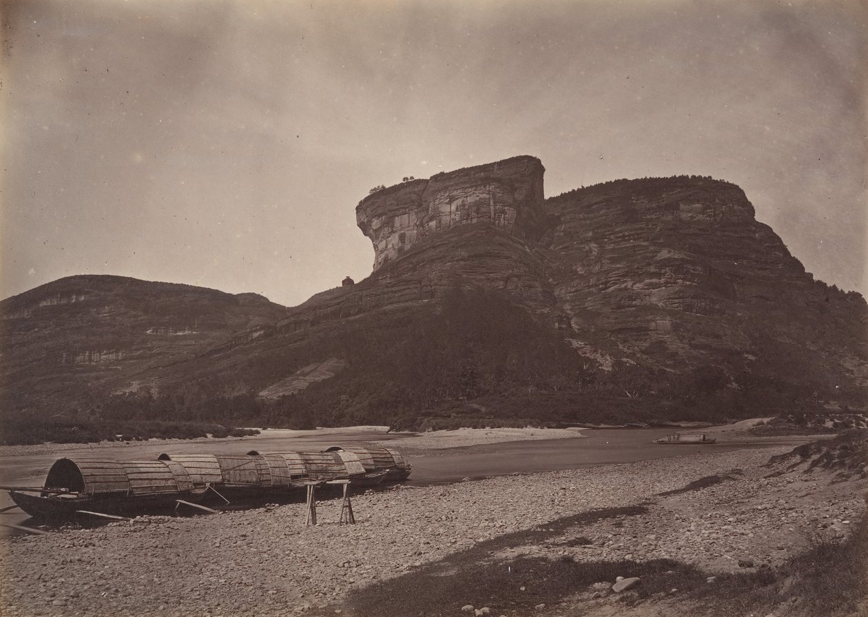 Świątynia Tai-wang w Wu ü w pobliżu Sing Chang Tea Mart, ca. 1869. autorstwa Afong Lai