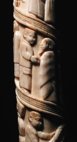 Rzeźbiony kieł, Kongo (kość słoniowa) (detal 223943) autorstwa African