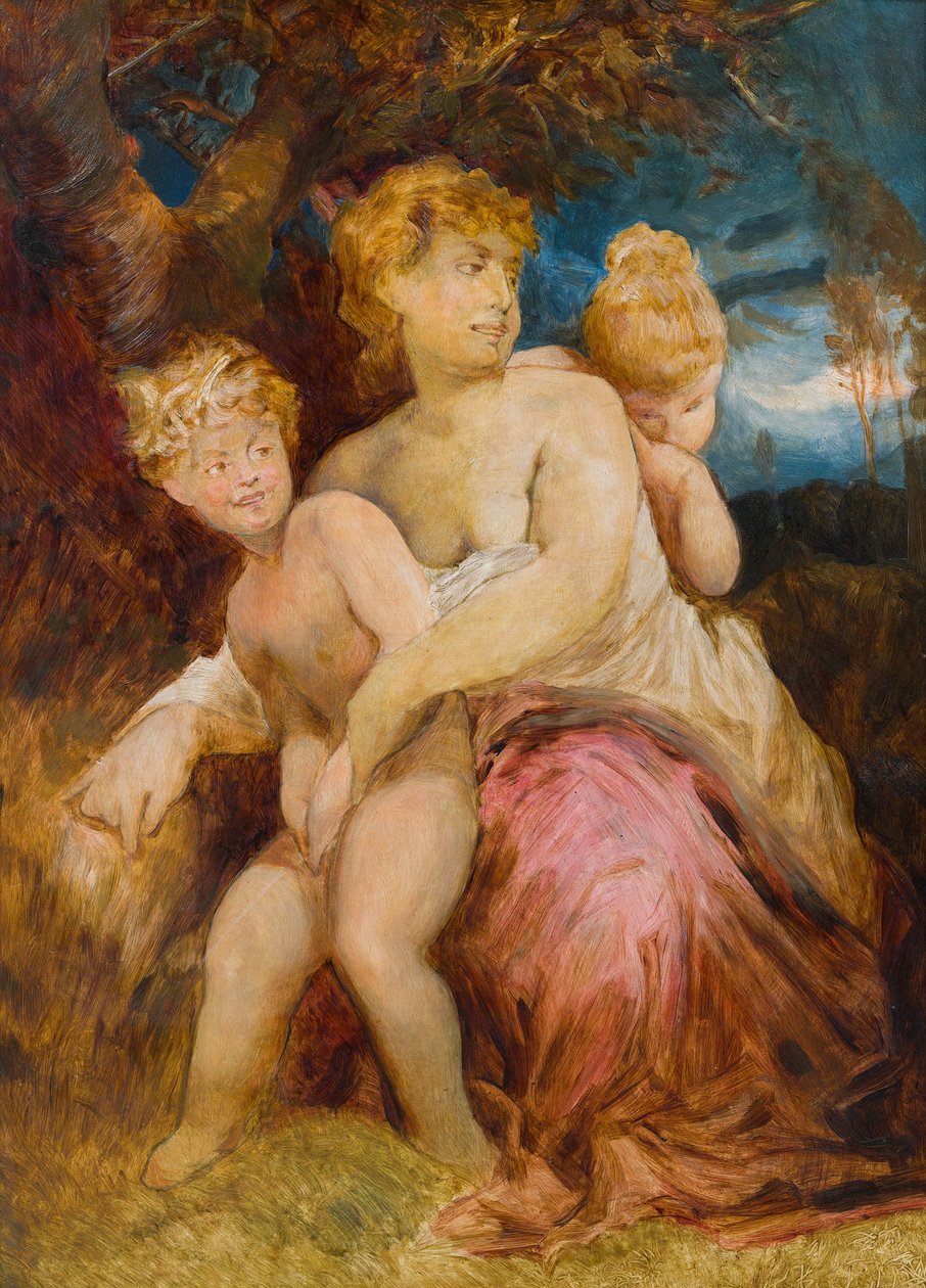 Nimfa z dziećmi autorstwa After Hans Makart