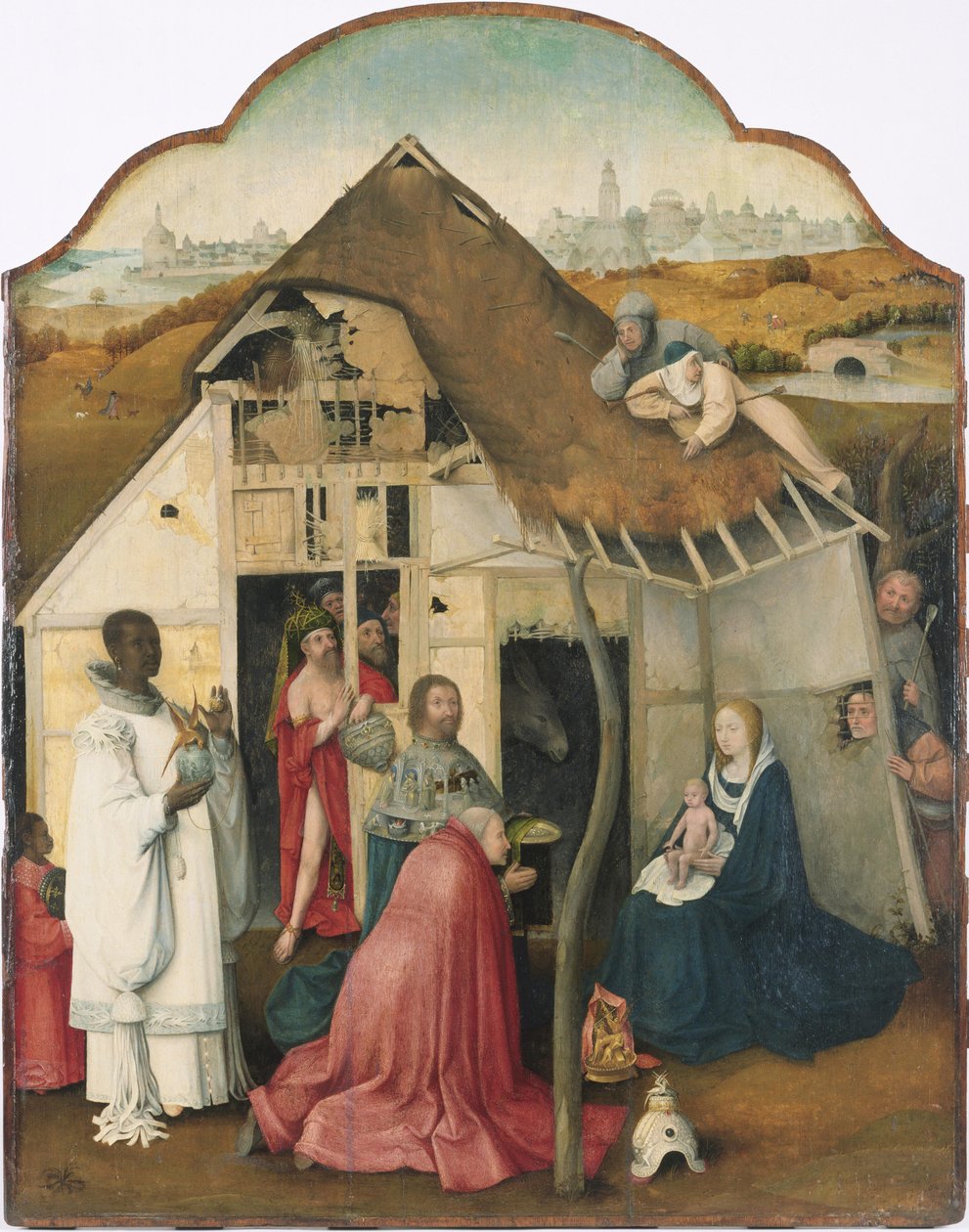 Adoracja Trzech Króli autorstwa After Hieronymus Bosch