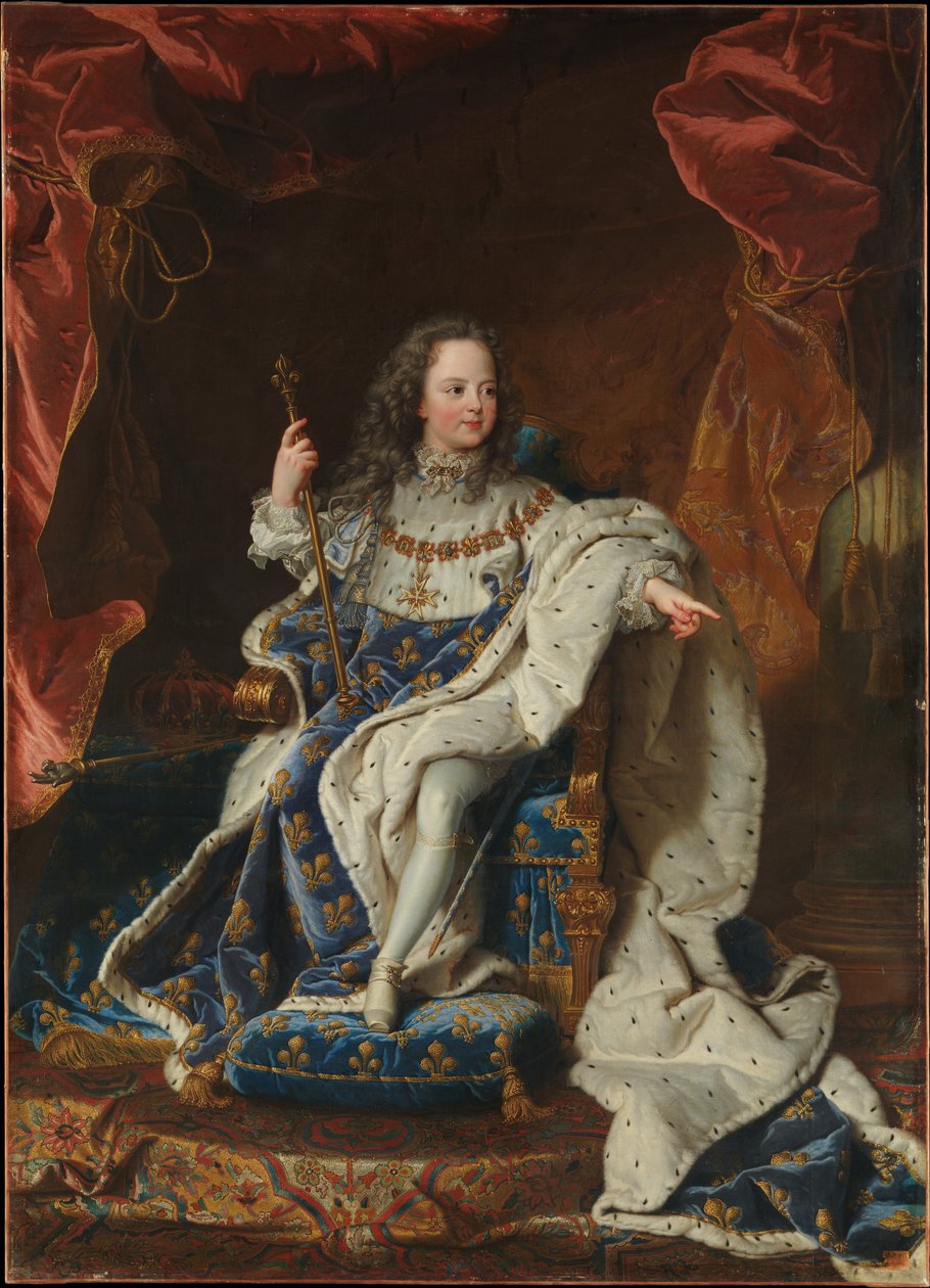 Ludwik XV z Francji, dziecko autorstwa After Hyacinthe Rigaud