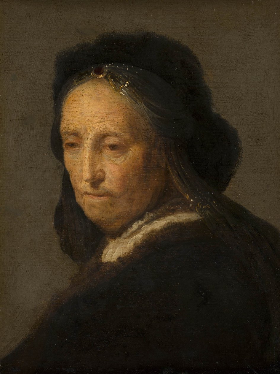 Studium starej kobiety autorstwa after Rembrandt van Rijn