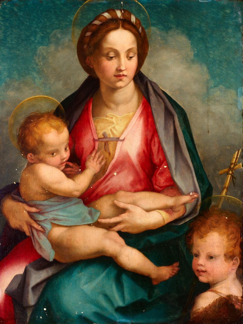 Madonna z Dzieciątkiem ze św. Janem autorstwa Andrea del (after) Sarto