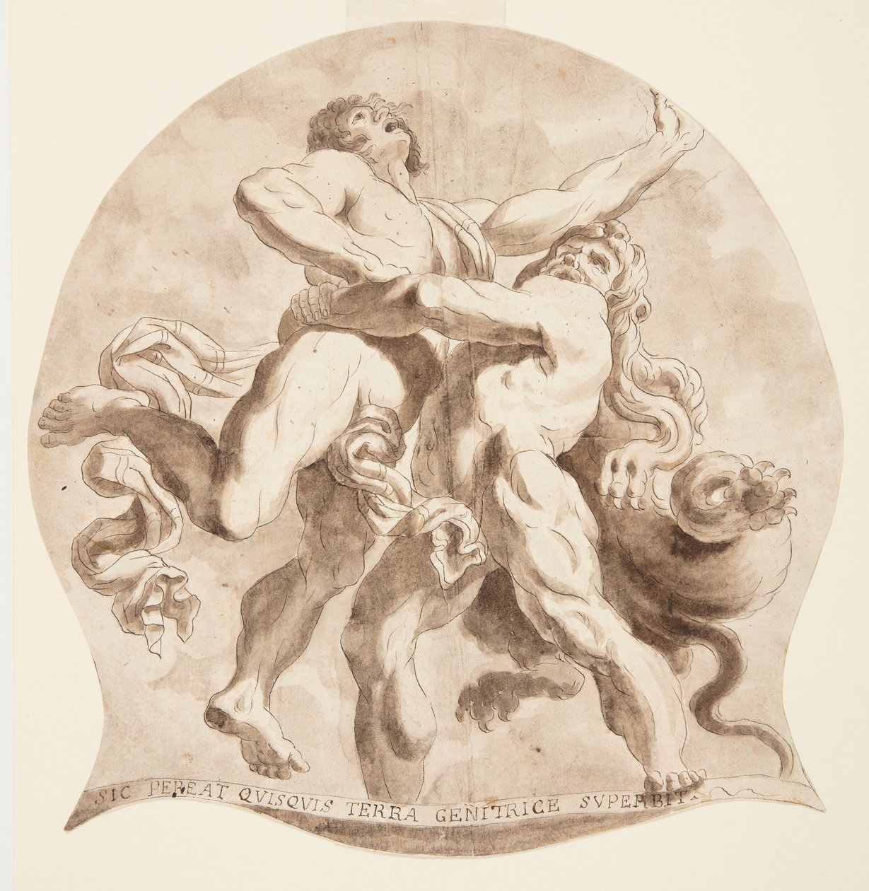 Herkules i Anteusz autorstwa After Annibale Carracci