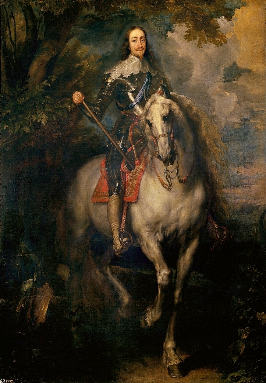 niemiecki: Portret Karola I, Króla Anglii Portret konny Karola I, Króla Anglii autorstwa after Anthony van Dyck