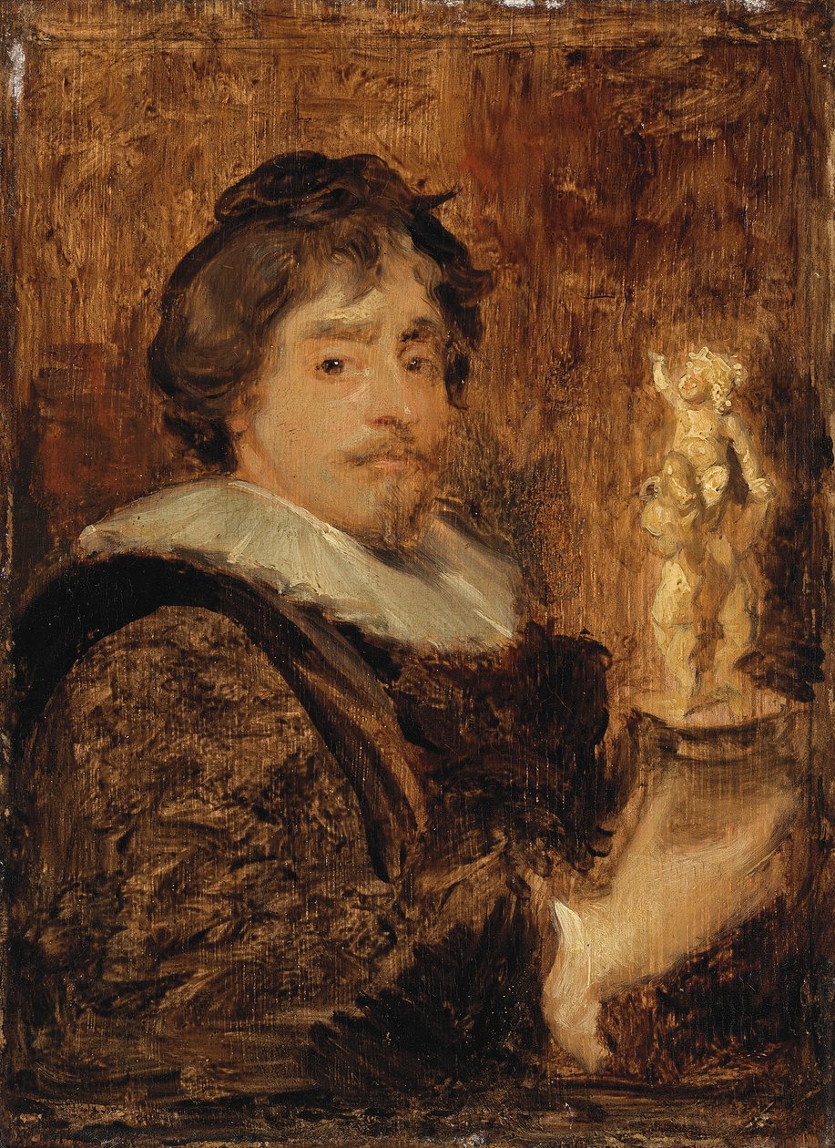 Portret Fransa Duquesnoya autorstwa after Anthony van Dyck