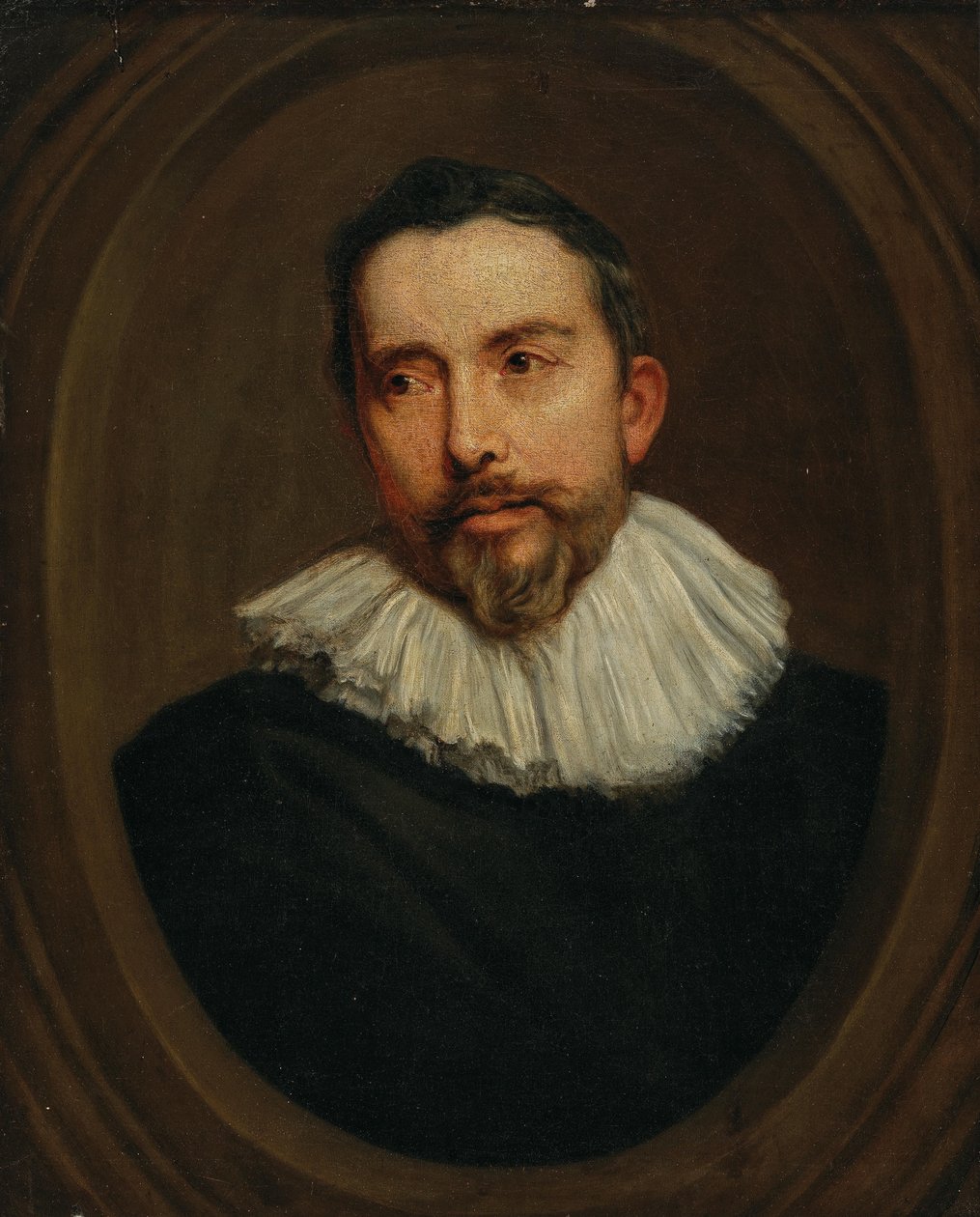 Portret mężczyzny w malowanym owalu autorstwa after Anthony van Dyck