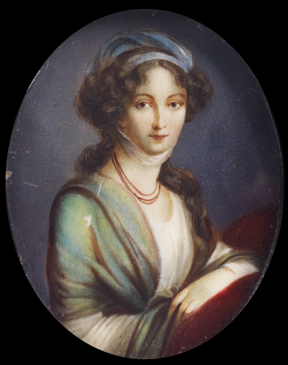 Miniatura Elżbiety Aleksiejewny (typ Vigee-Le Brun) autorstwa anonimowego autora (19 w., wł.) autorstwa after Élisabeth Louise Vigée Le Brun