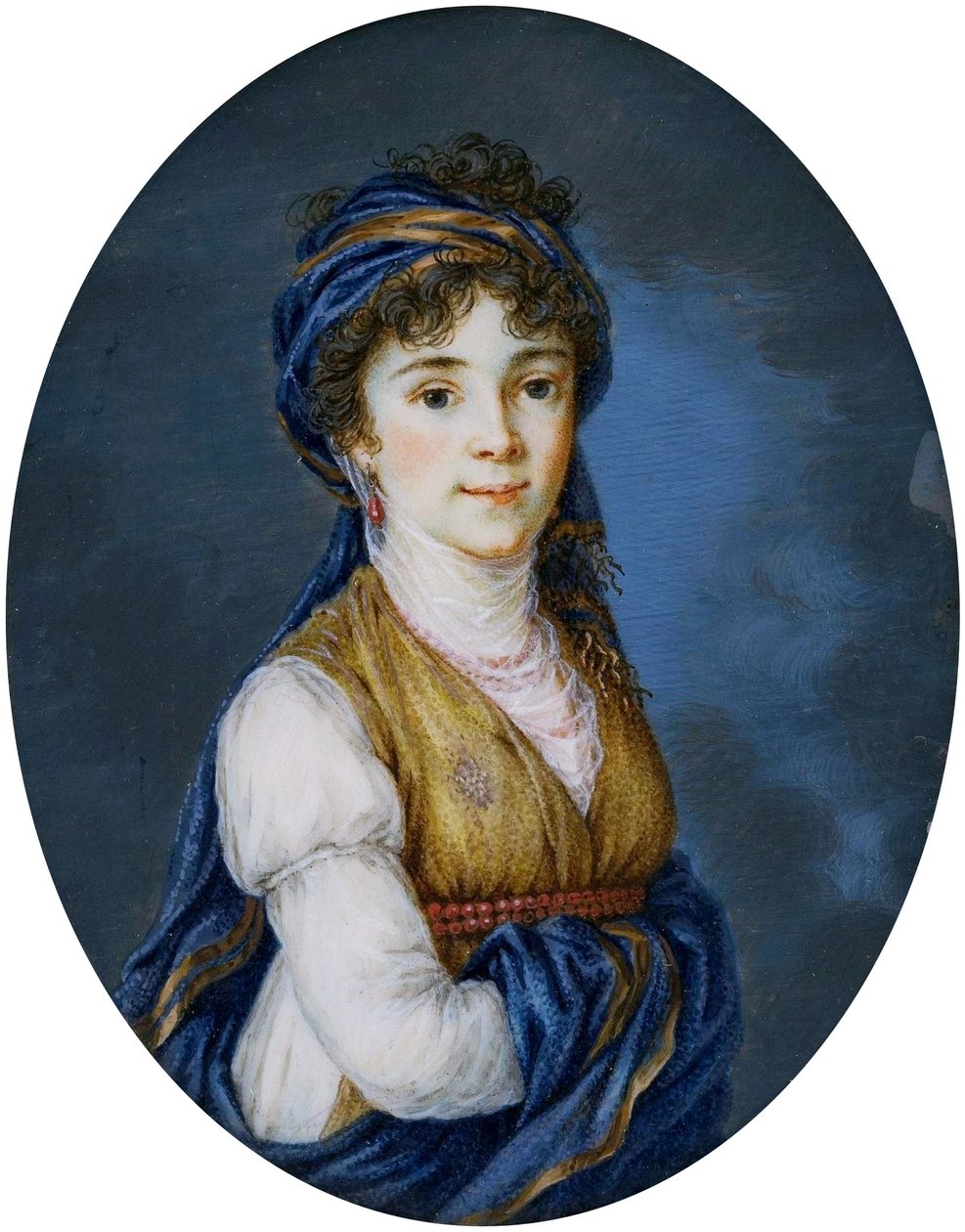 Polish: Miniatura Księżna Anna Grigoriewna BiełozerskaBiełozierska (1773-1846) Miniature of Princess Anna Grigorievna Belosselsky-Belozersky (1773-1846). autorstwa after Élisabeth Louise Vigée Le Brun