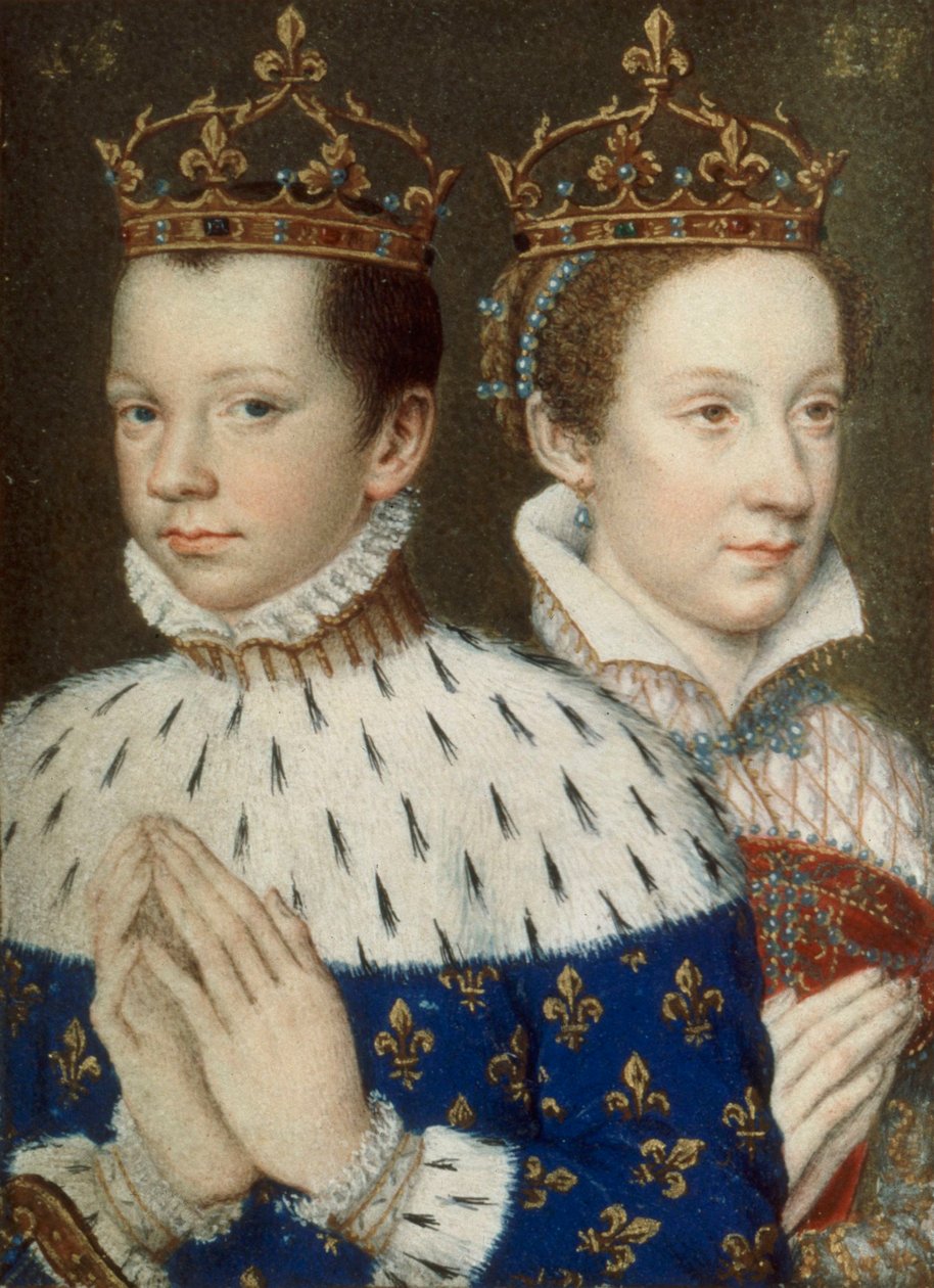BnF, NAL 83, folio 154 v - Franciszek II i Maria, królowa Szkotów (przycięte) autorstwa After François Clouet
