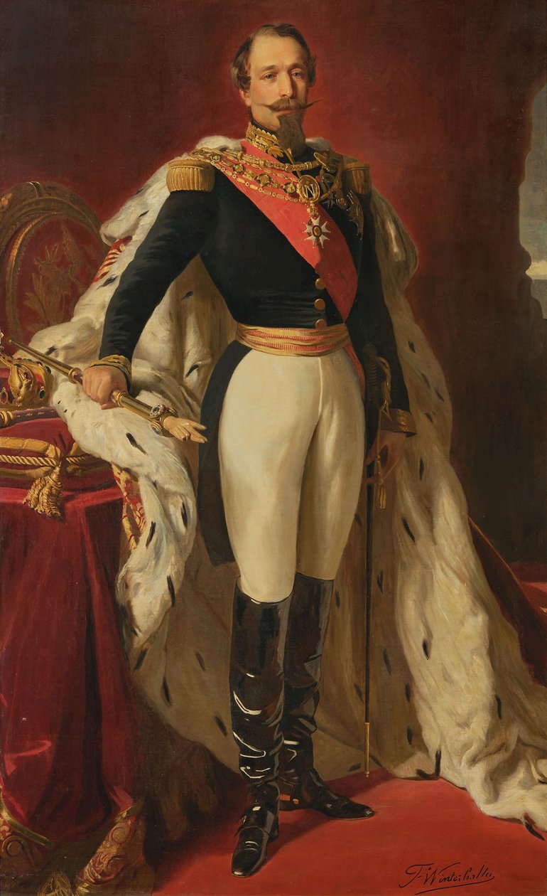Franz Xaver Winterhalter (po) Napoleon III w szatach koronacyjnych autorstwa after Franz Xaver Winterhalter
