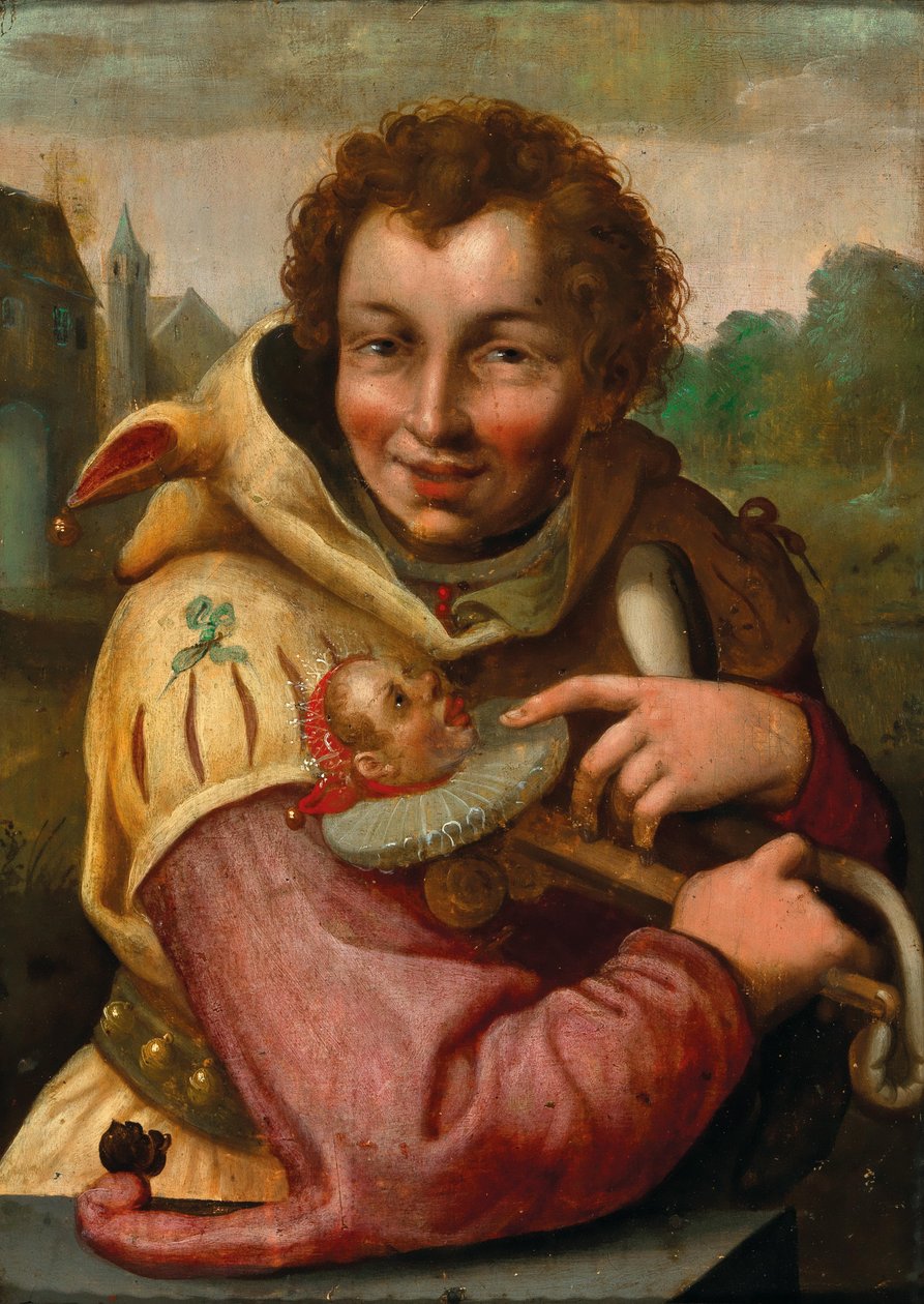 Błazen z marottą według Goltziusa autorstwa after Hendrik Goltzius
