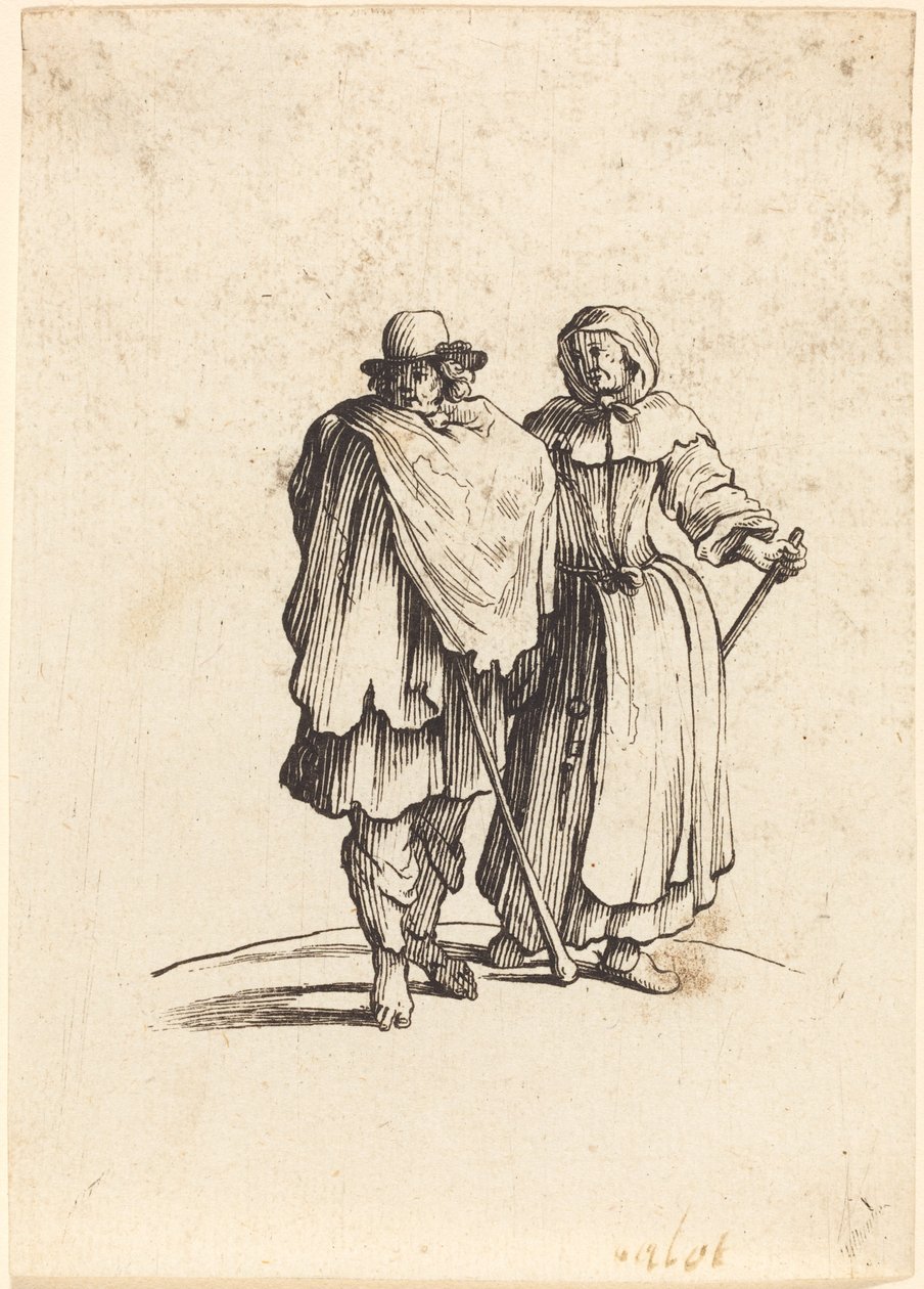 Para żebraków autorstwa After Jacques Callot