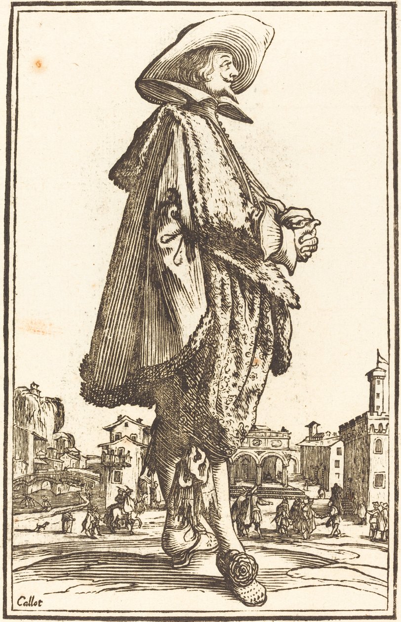 Szlachcic ze złożonymi rękami autorstwa After Jacques Callot