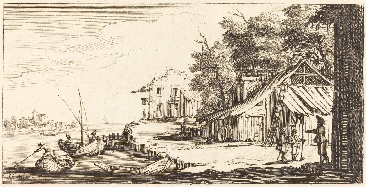 Brzeg rzeki autorstwa After Jacques Callot