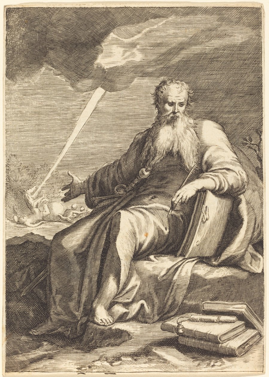 Święty Paweł, siedzący autorstwa After Jacques Callot