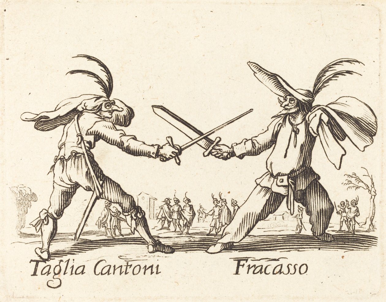 Taglia Cantoni i Fracasso autorstwa After Jacques Callot