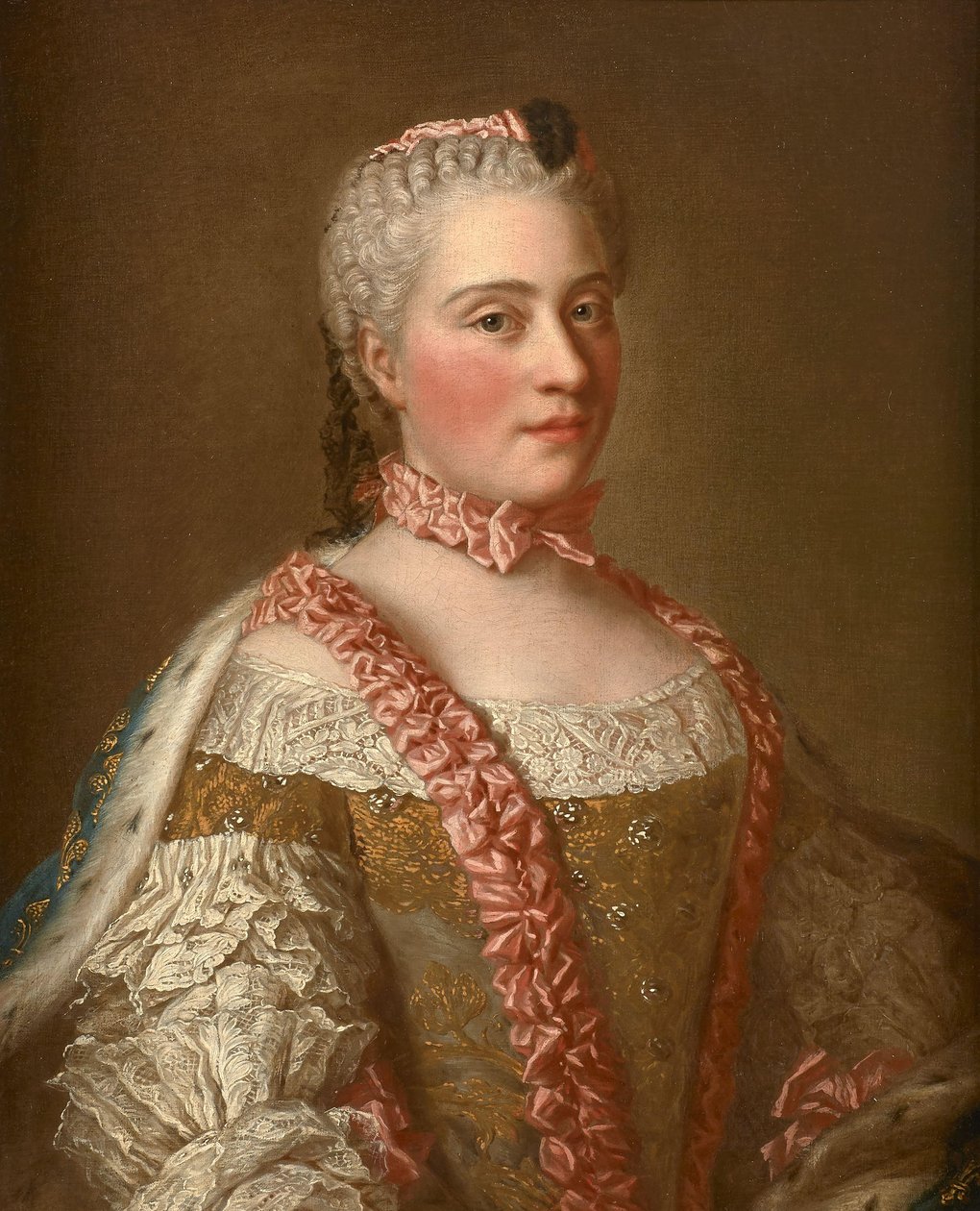 Według Jean Étienne Liotard - Portret Marie-Josèphe de Saxe autorstwa after Jean Etienne Liotard