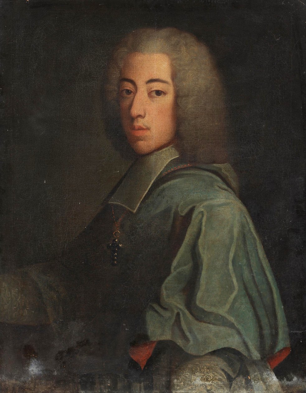 Niemcy: Portret Johanna Theodora (1703-1763), syna elektora Maxa Emanuela z Bawarii Johann Theodor z Bawarii, syn Maximiliana II Emanuela autorstwa After Joseph Vivien
