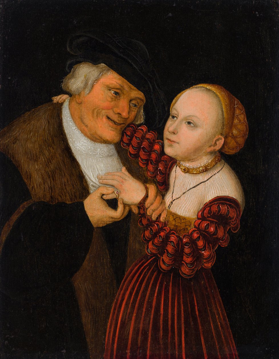 Niemiecki: Ungleiches Paar Źle dobrana para autorstwa after Lucas Cranach the Elder